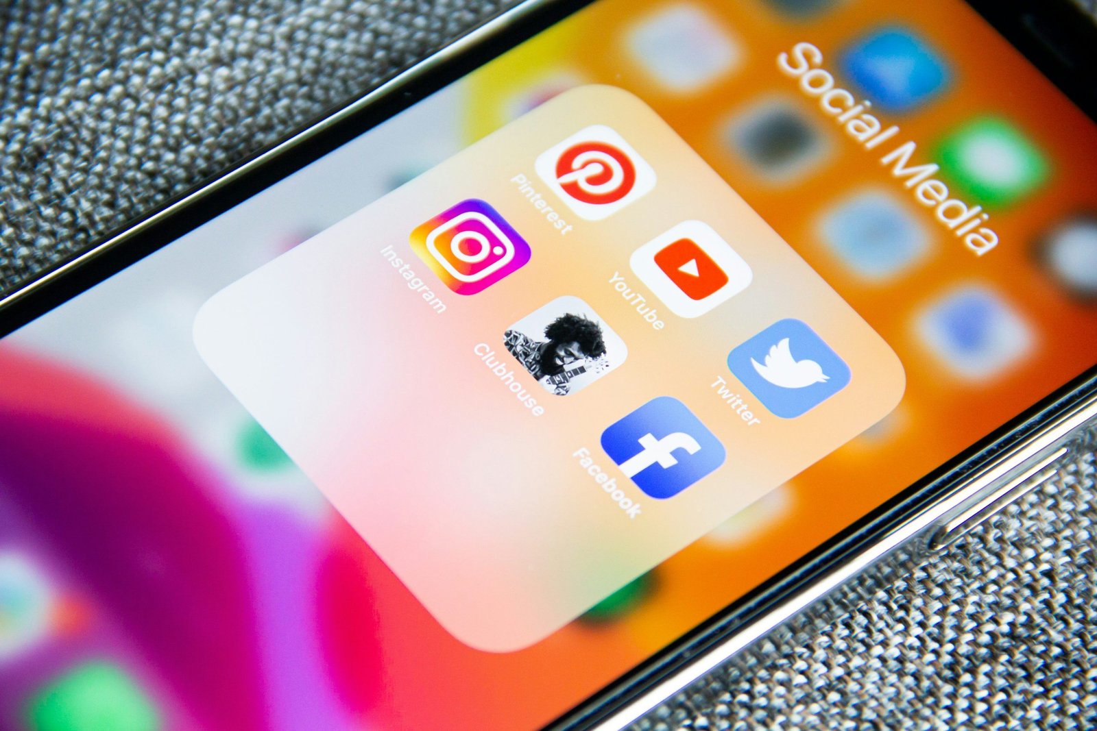 Social media marketing on a smartphone