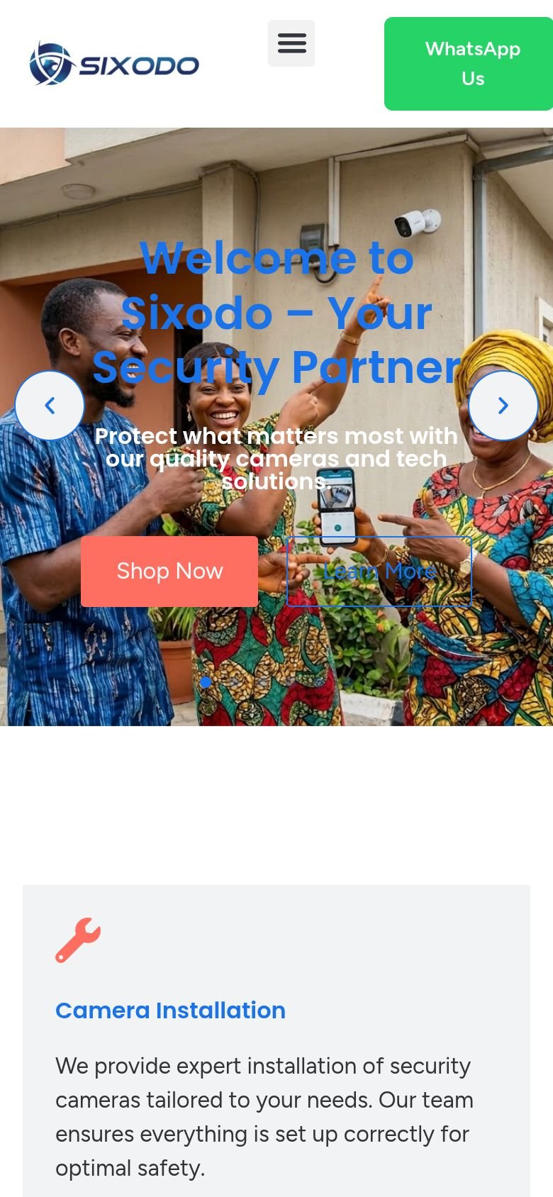 Sixodo website on mobile — designed by Sixodo Digital